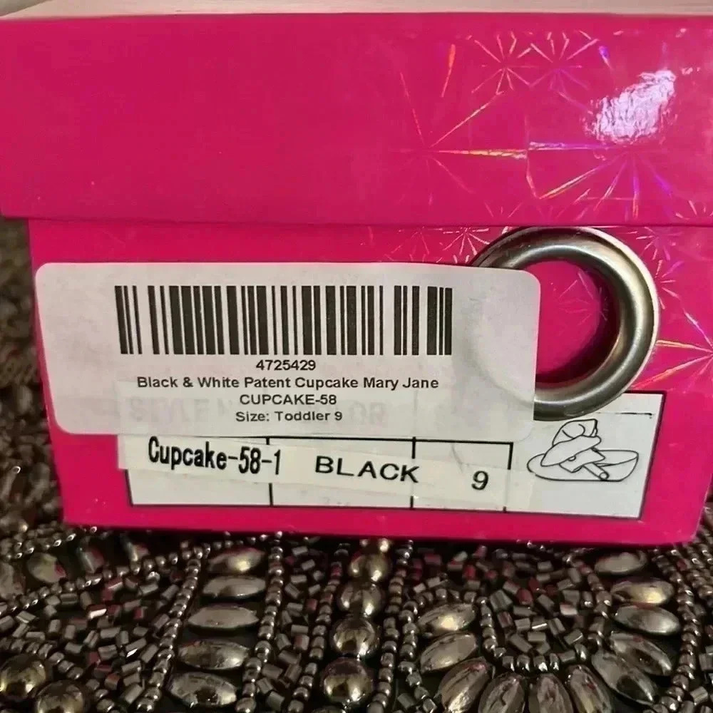 QQ GIRLS BLACK PATENT MARY JANES SIZE 9 NIB - Picture 6 of 7
